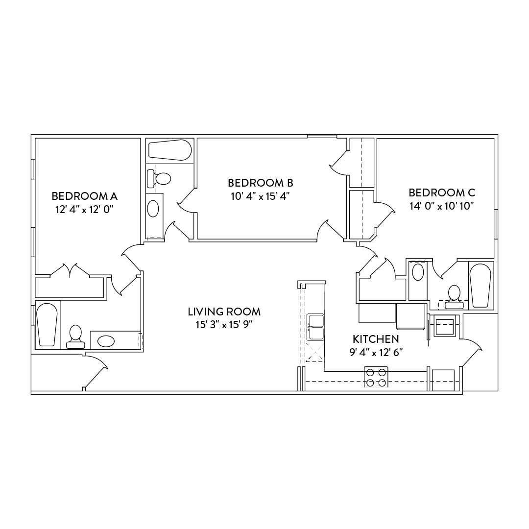 3x3 Townhome_Updated Interior_2D