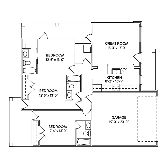 3x3 House Floor Plan
