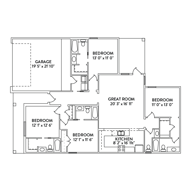 4x4.5 House Floor Plan